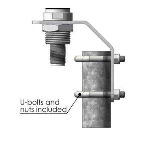 Antennebeslag vinkel med u-bjler